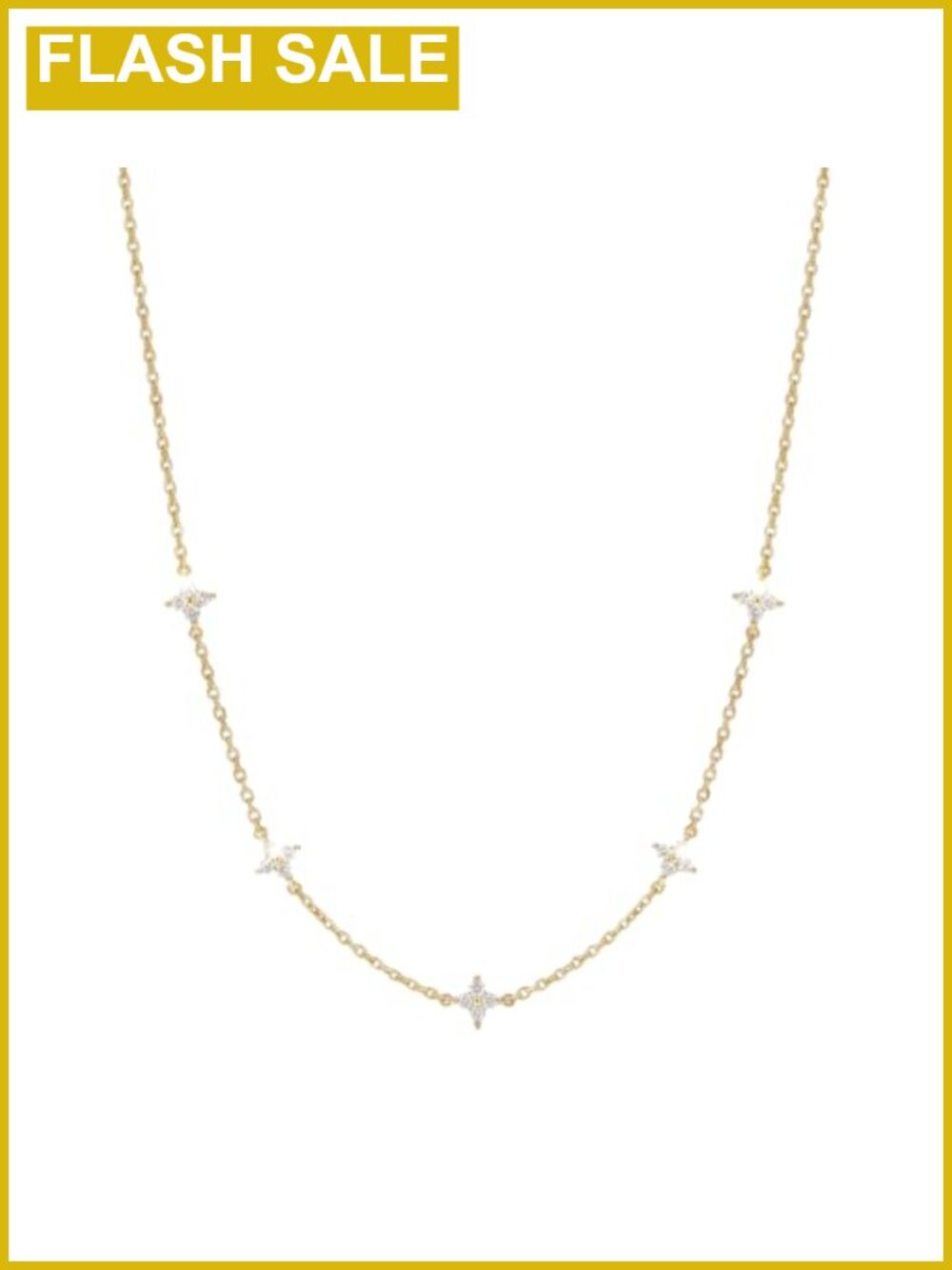 14K Gold Plated Dainty Floral Choker Necklace